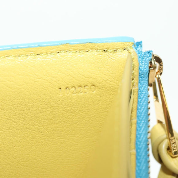 LOEWE × Ghibli Howl's Compact Zip Wallet Hin Leather Light Blue Auth 167304SM