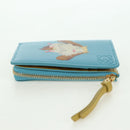 LOEWE × Ghibli Howl's Compact Zip Wallet Hin Leather Light Blue Auth 167304SM-3