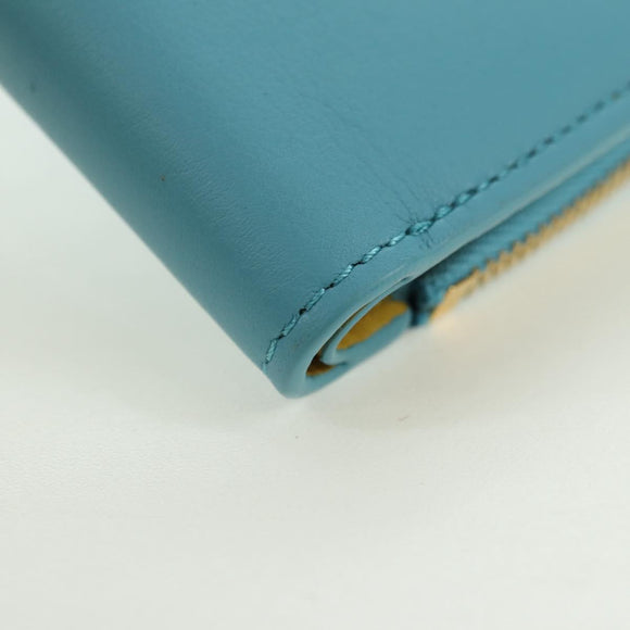 LOEWE × Ghibli Howl's Compact Zip Wallet Hin Leather Light Blue Auth 167304SM
