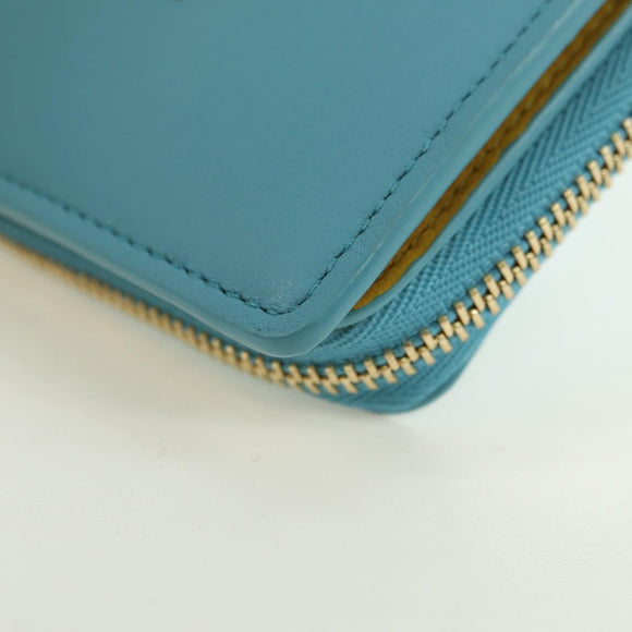 LOEWE × Ghibli Howl's Compact Zip Wallet Hin Leather Light Blue Auth 167304SM