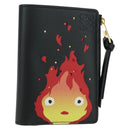 LOEWE × Ghibli Howl's Compact Zip Wallet Calcifer Leather Black Auth 167305SM-1