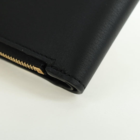 LOEWE × Ghibli Howl's Compact Zip Wallet Calcifer Leather Black Auth 167305SM