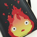 LOEWE × Ghibli Howl's Compact Zip Wallet Calcifer Leather Black Auth 167305SM-17