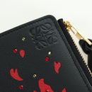 LOEWE × Ghibli Howl's Compact Zip Wallet Calcifer Leather Black Auth 167305SM-18