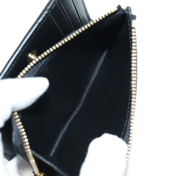 LOEWE × Ghibli Howl's Compact Zip Wallet Calcifer Leather Black Auth 167305SM