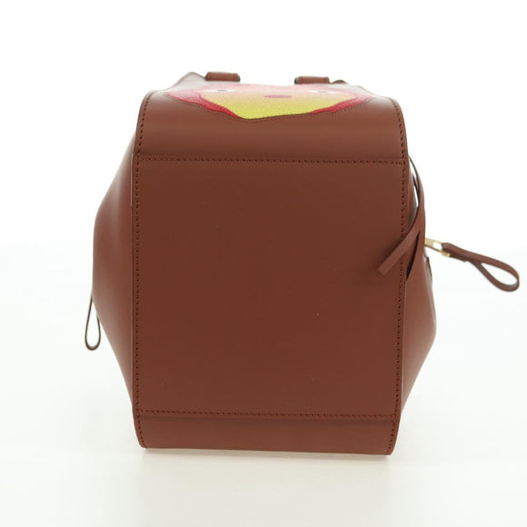 LOEWE × Ghibli Howl's Hammock Calcifer Bag Leather 2way Gold Auth 167309SM