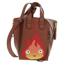 LOEWE × Ghibli Howl's Hammock Calcifer Bag Leather 2way Gold Auth 167309SM-13