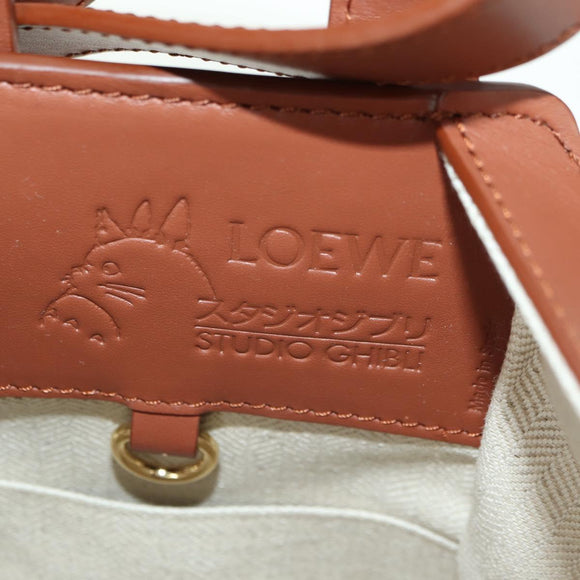 LOEWE × Ghibli Howl's Hammock Calcifer Bag Leather 2way Gold Auth 167309SM