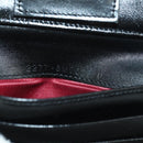 FENDI Zucchino Canvas Bifold Wallet Red Silver Auth 167310A-11
