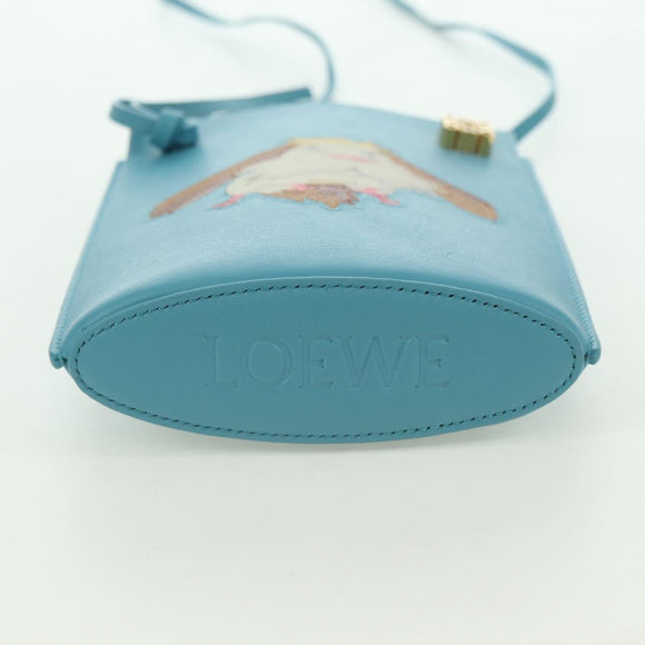 LOEWE × Ghibli Howl's Moving Castle Dice Pocket Hin Leather Blue Auth 167311SM