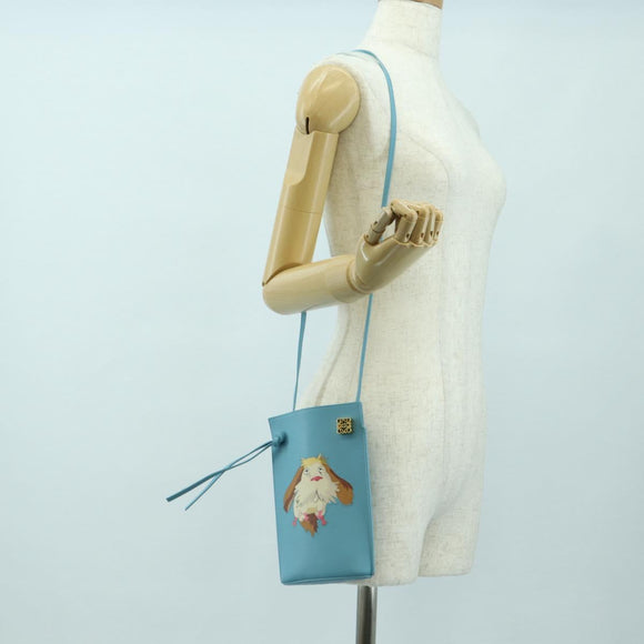 LOEWE × Ghibli Howl's Moving Castle Dice Pocket Hin Leather Blue Auth 167311SM