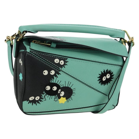 LOEWE × Ghibli Spirited Away Soot Sprites Puzzle Mini 2way Green Auth 167313SM