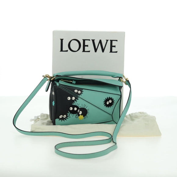 LOEWE × Ghibli Spirited Away Soot Sprites Puzzle Mini 2way Green Auth 167313SM