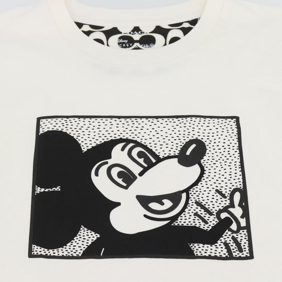 Coach CoachxDisneyxKeith Haring Kurzarm-T-Shirt Baumwolle Weiß Original 167322M