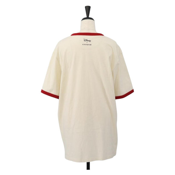 Coach CoachxDisney Short-sleeved T-shirt cotton L White Auth 167323M
