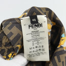 FENDI FENDI x FRGMT x POKÉMON Zucca Canvas Pants Black Brown Auth 167324SAM-14