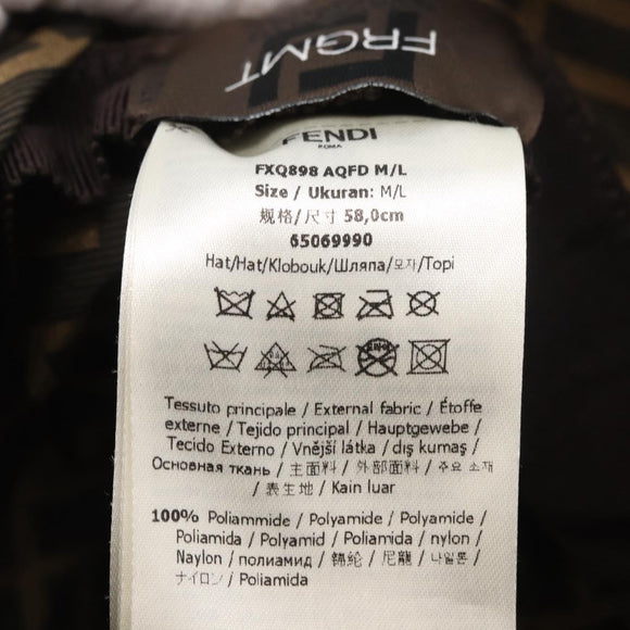 FENDI x FRGMT x POKÉMON ZUCCA Canvas Bucket Hat Mini-Dragon Bruin Auth 167329SM