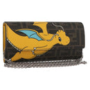Zucca Canvas FENDI x FRGMT x POKÉMON Chain Shoulder Wallet Kairyu Auth 167330SM-1