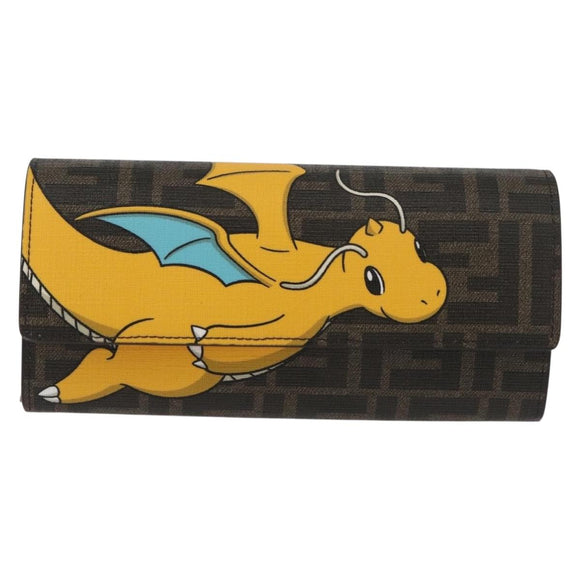 Zucca Canvas FENDI x FRGMT x POKÉMON Chain Shoulder Wallet Kairyu Auth 167330SM