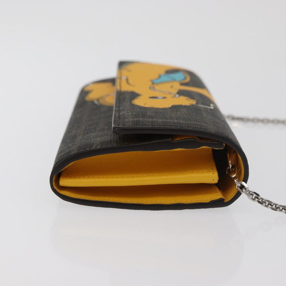 Zucca Canvas FENDI x FRGMT x POKÉMON Chain Shoulder Wallet Kairyu Auth 167330SM