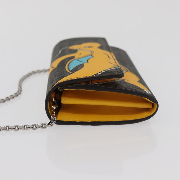 Zucca Canvas FENDI x FRGMT x POKÉMON Chain Shoulder Wallet Kairyu Auth 167330SM