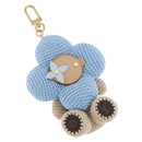 LOUIS VUITTON My Vivienne Häkelanhänger Baumwolle Hellblau M02582 Auth 167338SM-1
