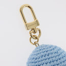 LOUIS VUITTON My Vivienne Häkelanhänger Baumwolle Hellblau M02582 Auth 167338SM-4