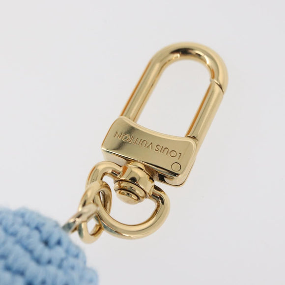 LOUIS VUITTON My Vivienne Häkelanhänger Baumwolle Hellblau M02582 Auth 167338SM