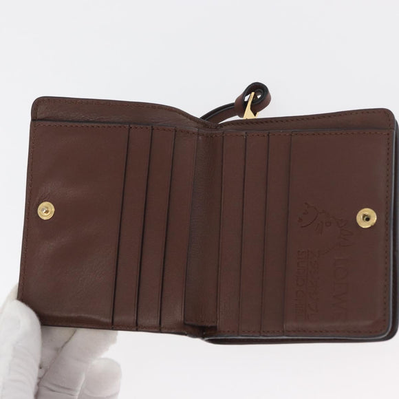 LOEWE LOEWE × Studio Ghibli Suswatari Wallet Leather Green Gold Auth 167344M