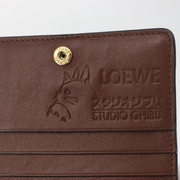 LOEWE LOEWE × Studio Ghibli Suswatari Wallet Leather Green Gold Auth 167344M