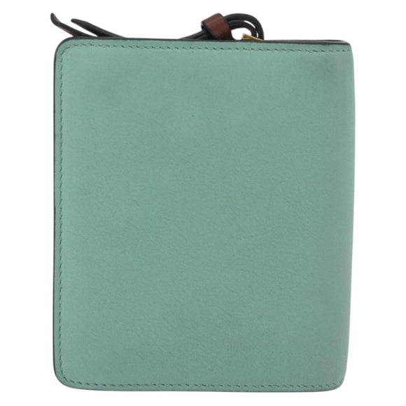 LOEWE LOEWE × Studio Ghibli Suswatari Wallet Leather Green Gold Auth 167344M