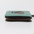 LOEWE LOEWE × Studio Ghibli Suswatari Wallet Leather Green Gold Auth 167344M-3