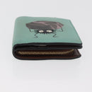 LOEWE LOEWE × Studio Ghibli Suswatari Wallet Leather Green Gold Auth 167344M-6