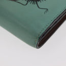 LOEWE LOEWE × Studio Ghibli Suswatari Wallet Leather Green Gold Auth 167344M-7
