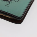 LOEWE LOEWE × Studio Ghibli Suswatari Wallet Leather Green Gold Auth 167344M-14