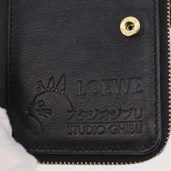 LOEWE × Studio Ghibli Chihiros Reise ins Zauberland Kaonashi Geldbörse Leder Schwarz Auth 167359SM