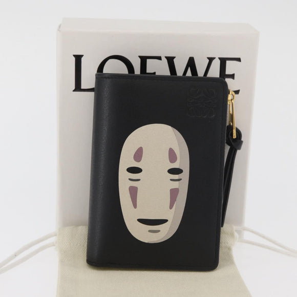 LOEWE × Studio Ghibli Chihiros Reise ins Zauberland Kaonashi Geldbörse Leder Schwarz Auth 167359SM