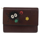 LOEWE LOEWE × Studio Ghibli Suswatari Wallet Leather Brown Gold Auth 167360A-13