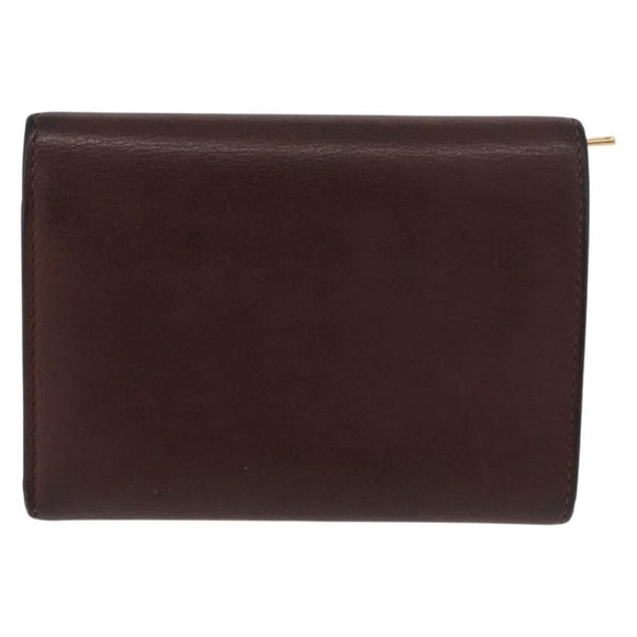 LOEWE LOEWE × Studio Ghibli Suswatari Wallet Leather Brown Gold Auth 167360A