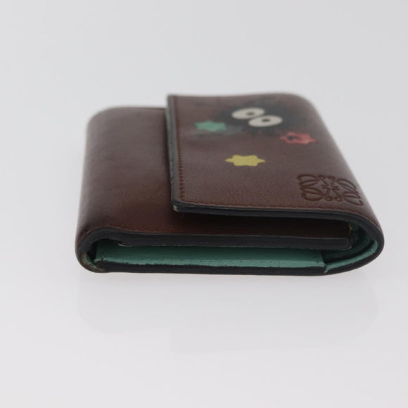 LOEWE LOEWE × Studio Ghibli Suswatari Wallet Leather Brown Gold Auth 167360A