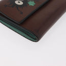 LOEWE LOEWE × Studio Ghibli Suswatari Wallet Leather Brown Gold Auth 167360A-7