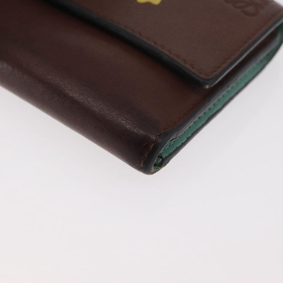 LOEWE LOEWE × Studio Ghibli Suswatari Wallet Leather Brown Gold Auth 167360A
