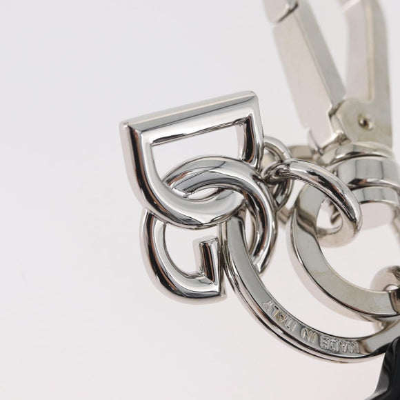DOLCE&GABBANA Key Holder metal Black Silver Auth 167362M