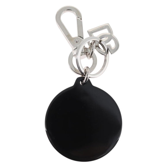 DOLCE&GABBANA Key Holder metal Black Silver Auth 167362M
