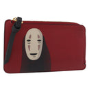 LOEWE × Studio Ghibli Spirited Away Kaonashi Card Case Leather Red Auth 167369M-1