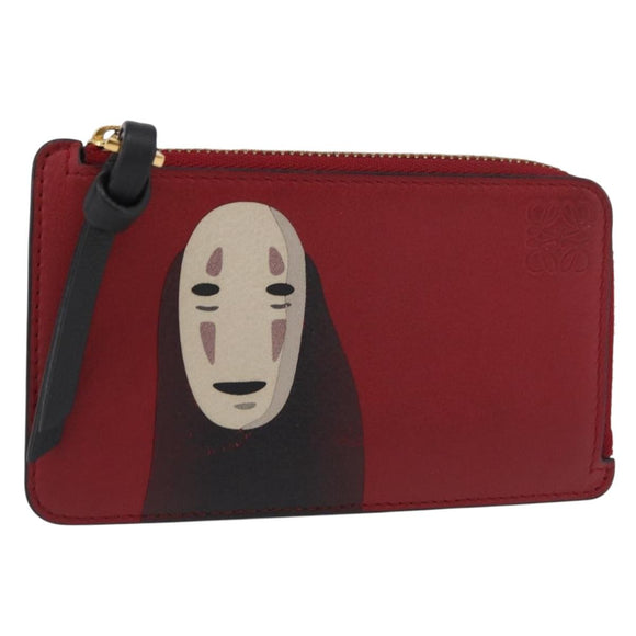 LOEWE × Studio Ghibli Spirited Away Kaonashi Card Case Leather Red Auth 167369M
