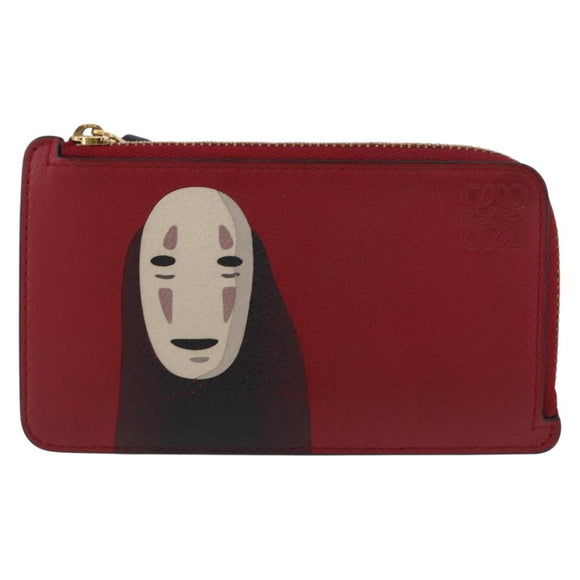 LOEWE × Studio Ghibli Spirited Away Kaonashi Card Case Leather Red Auth 167369M