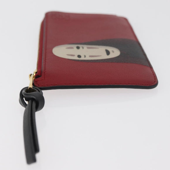 LOEWE × Studio Ghibli Spirited Away Kaonashi Card Case Leather Red Auth 167369M