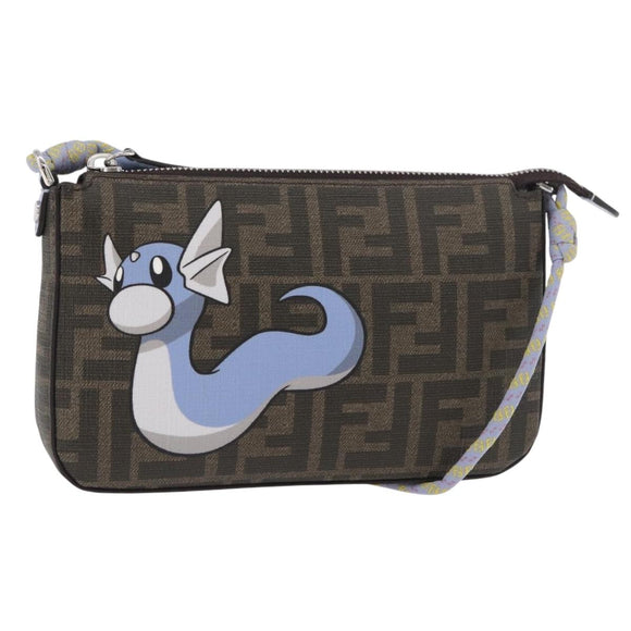 FENDI FENDI x FRGMT x POKÉMON Dratini Shoulder Bag Brown Black Auth 167373SM