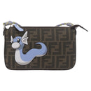 FENDI FENDI x FRGMT x POKÉMON Dratini Shoulder Bag Brown Black Auth 167373SM-2